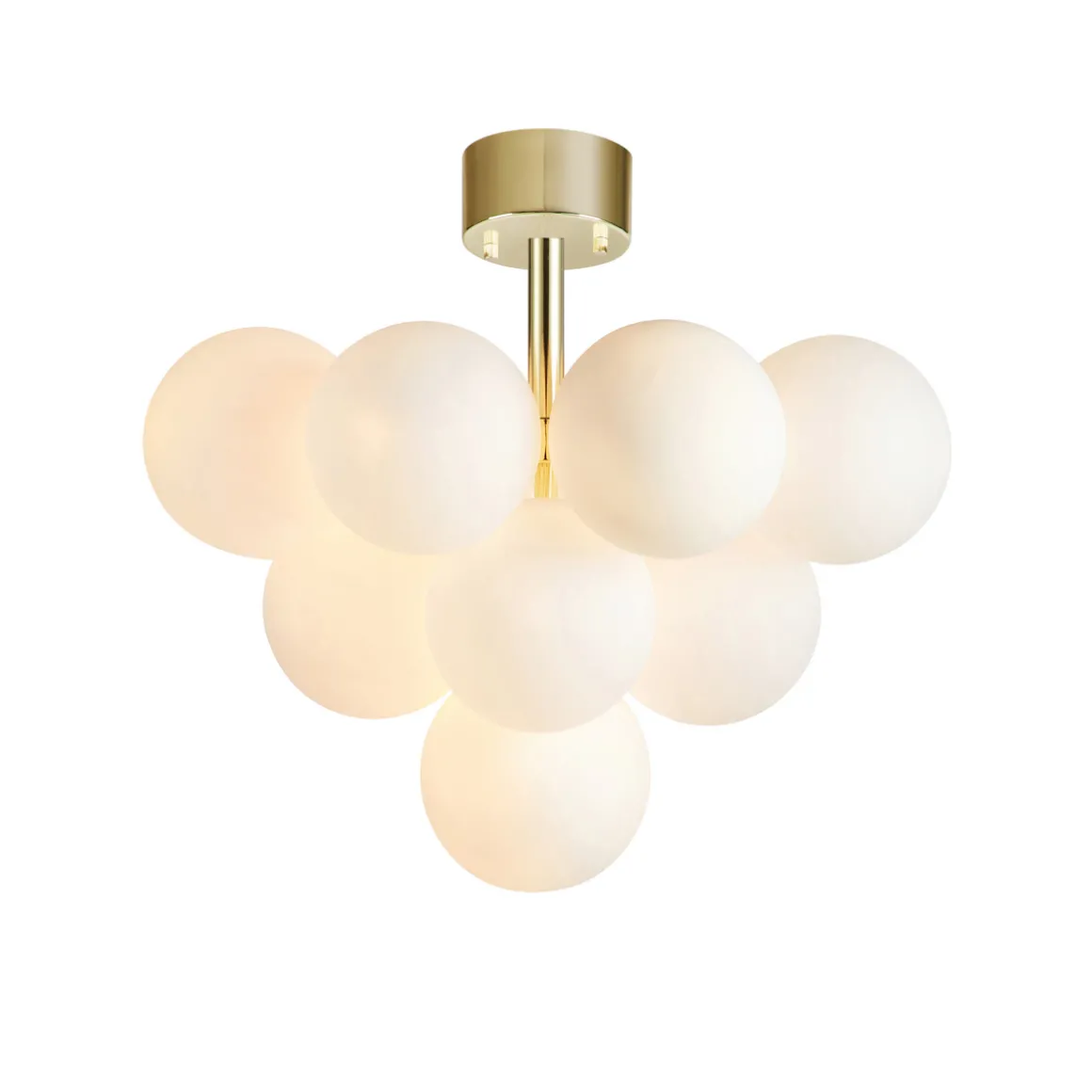 Merlot taklampe - Messing/Hvit - Messing/ Hvit