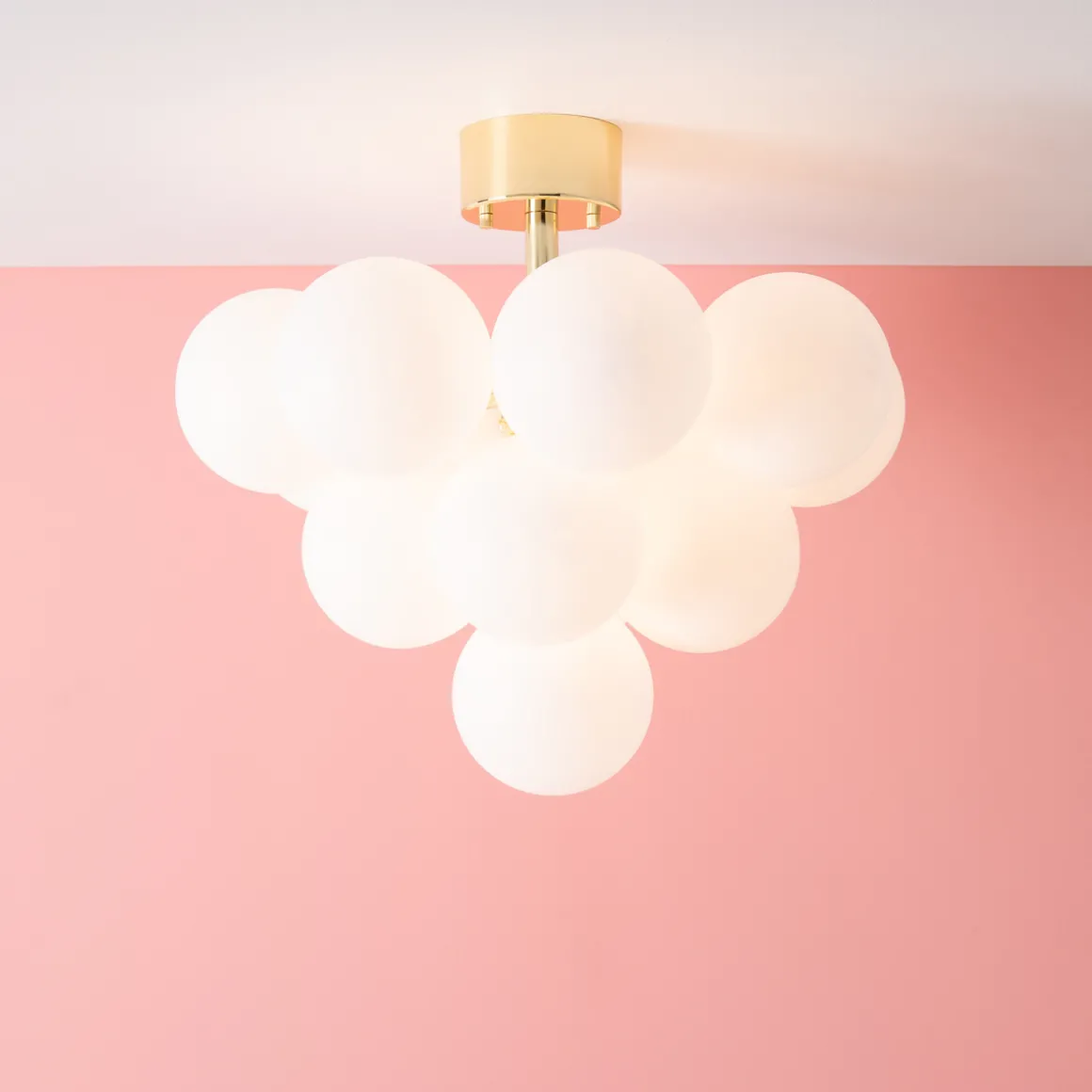 Merlot taklampe - Messing/Hvit - Messing/ Hvit