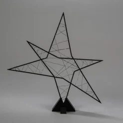 Metalstjerne på fot 43 cm