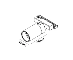 Microline Alfa spot 8W 2700 kelvin 24V RA90 dimbar