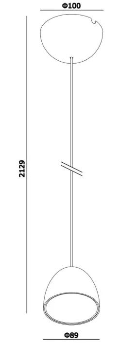 Midas takpendel 8,9 cm 8W 2700 Kelvin - Dimbar