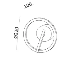 Mind 220 vegglampe 9W 2700 Kelvin RA90 dimbar