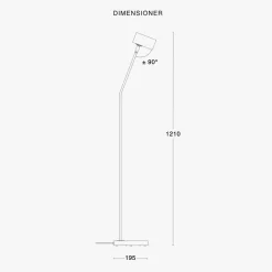 Minipoint gulvlampe - Messing
