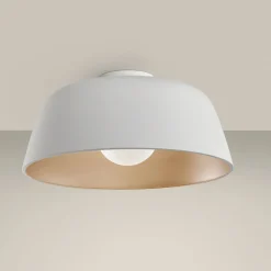 Miso taklampe 43,3 cm - Hvit/Gullfarget