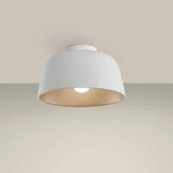 Miso taklampe 28,5 cm - Hvit/Gullfarget