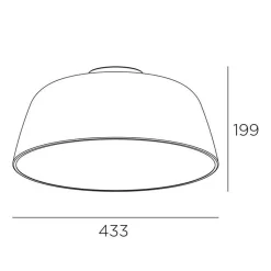 Miso taklampe 43,3 cm - Svart/Gullfarget