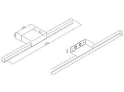 Misty Duo 60 LED baderomslampe, Svart