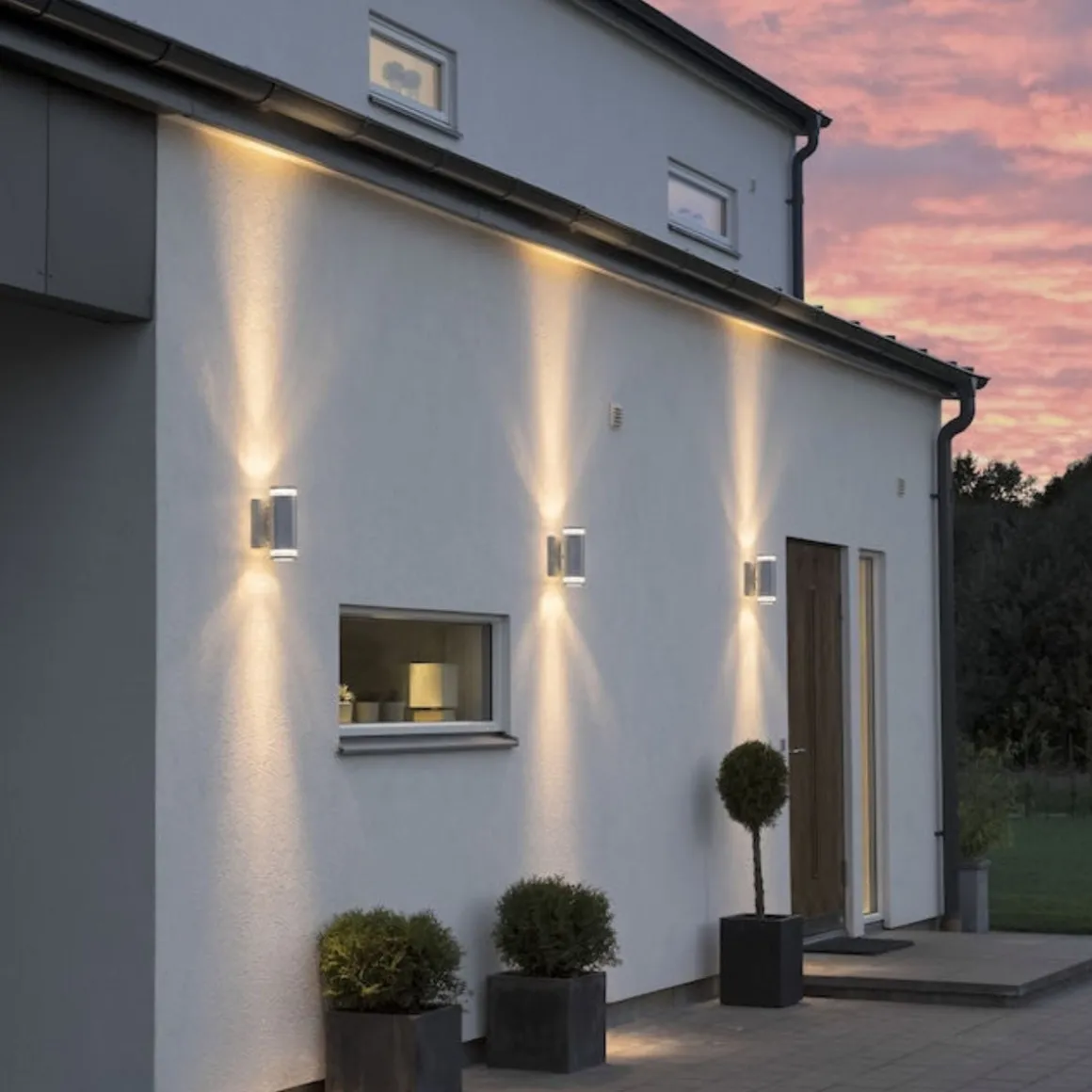 Modena vegglampe I opp/ned - Galvanisert