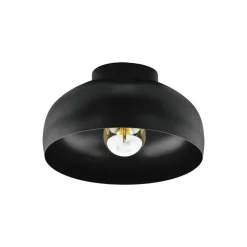 Mogano takplafond 28 cm E27 - Svart