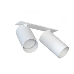 Mono dobbel innfelt takspot - Hvit