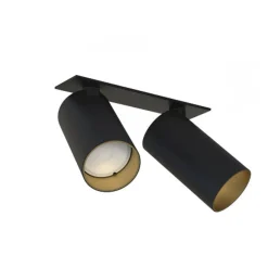 Mono dobbel innfelt takspot - Svart/Gullfarget