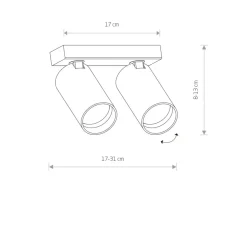 Mono dobbel takspot - Svart