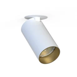 Mono enkel innfelt takspot - Hvit/Gullfarget