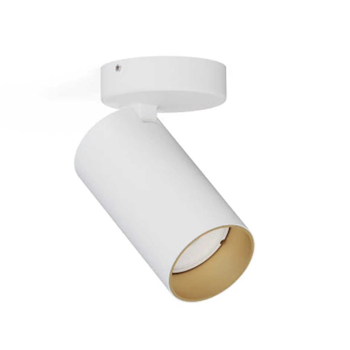 Mono enkel takspot - Hvit/Gullfarget