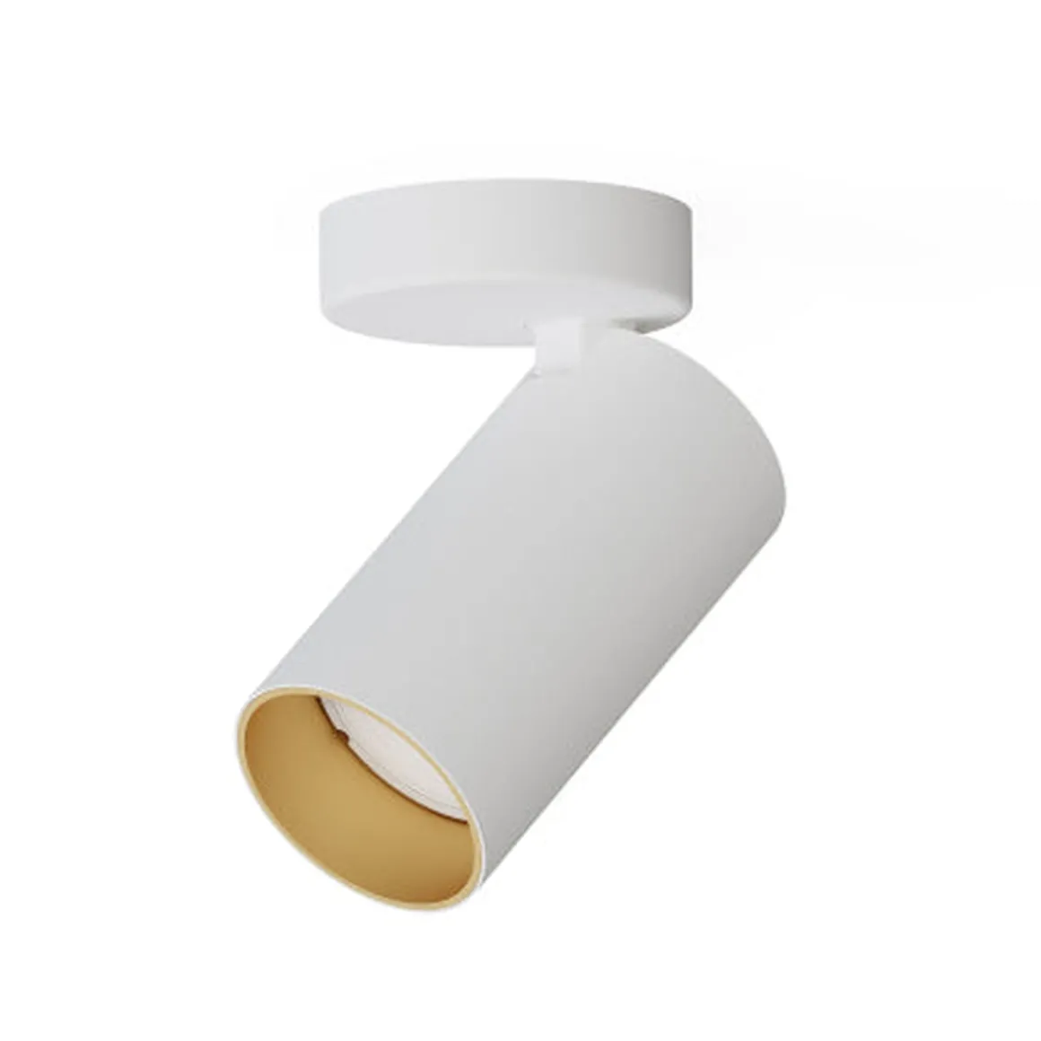 Mono enkel takspot - Hvit/Gullfarget