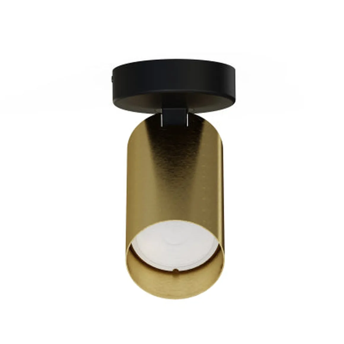 Mono enkel takspot - Svart/Messingfarget