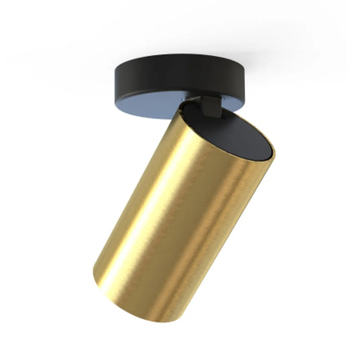 Mono enkel takspot - Svart/Messingfarget