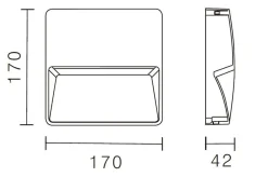 Montego 170 vegglampe utendørs 6,4W IP65 Dimbar 3000/4000K CS - Antrasitt