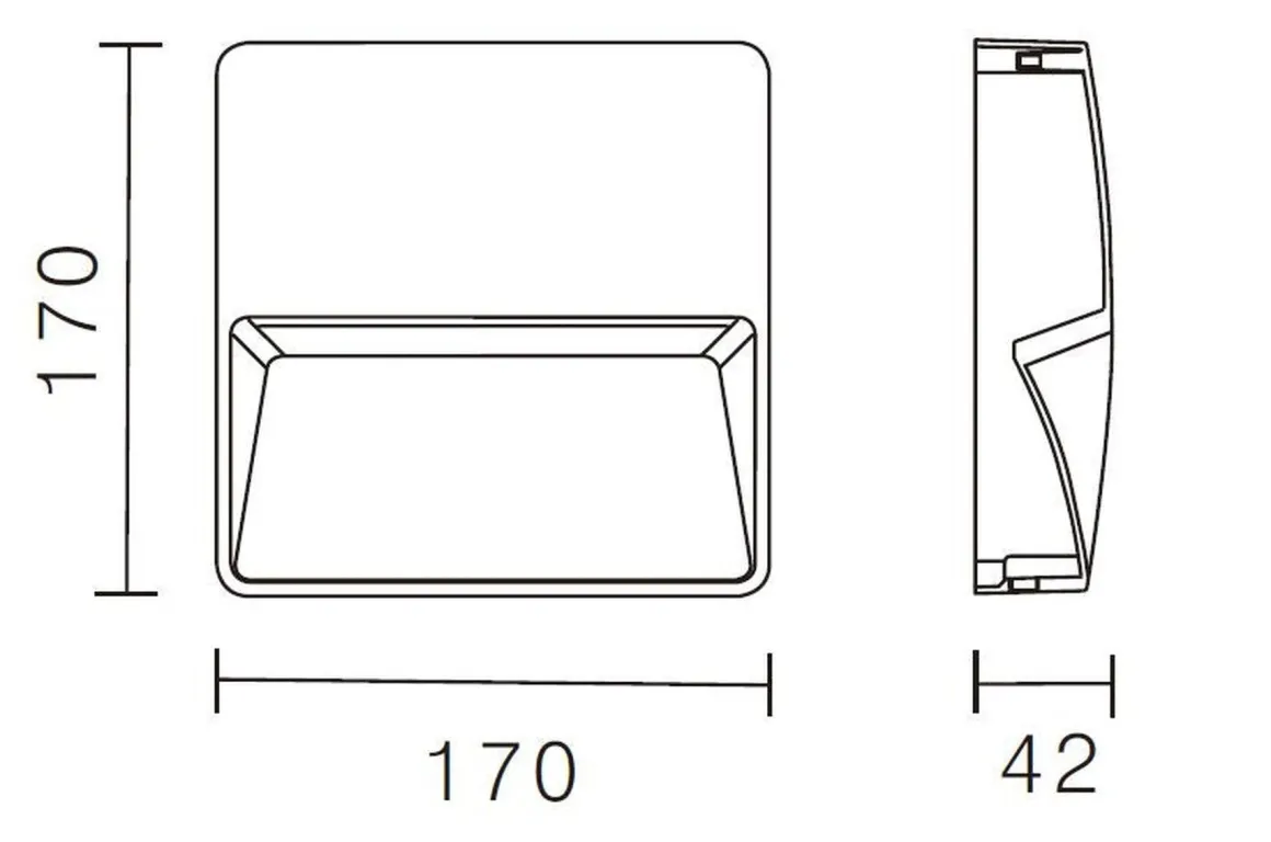 Montego 170 vegglampe utendørs 6,4W IP65 Dimbar 3000/4000K CS - Antrasitt