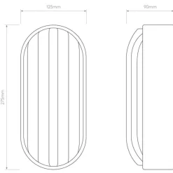 Montreal Oval vegglampe utendørs IP44 E27