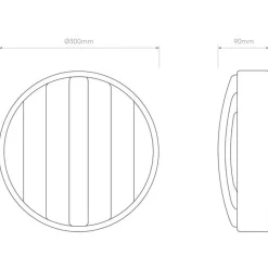 Montreal Round 300 vegglampe utendørs IP44 E27