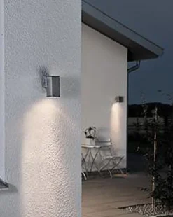 Monza vegglykt ned mørk grå