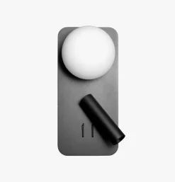 Mooni vegglampe USB - Svart