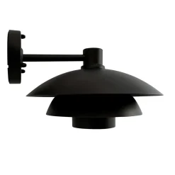 Morph D30 utendørs vegglampe IP44 - Svart