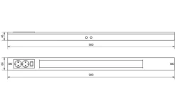 Namsen 900 benkarmatur m/2 stikk 2700 Kelvin dimbar 17W - Hvit