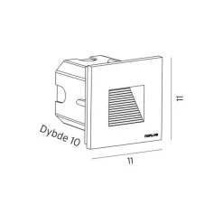 Namsos mini innfelt vegglampe