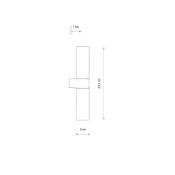 Natalie vegglampe dobbel IP44