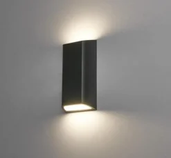 Nemi vegglampe utendørs opp/ned 2x4W IP65 3000K dimbar - Grafitt grå