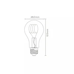 Normal E27 Filament Vintage LED 5W 2200K dimbar 60 mm - Amber