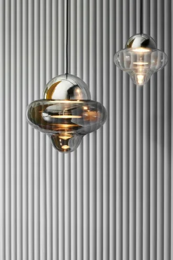 Nutty taklampe XL - Grå/Sølv