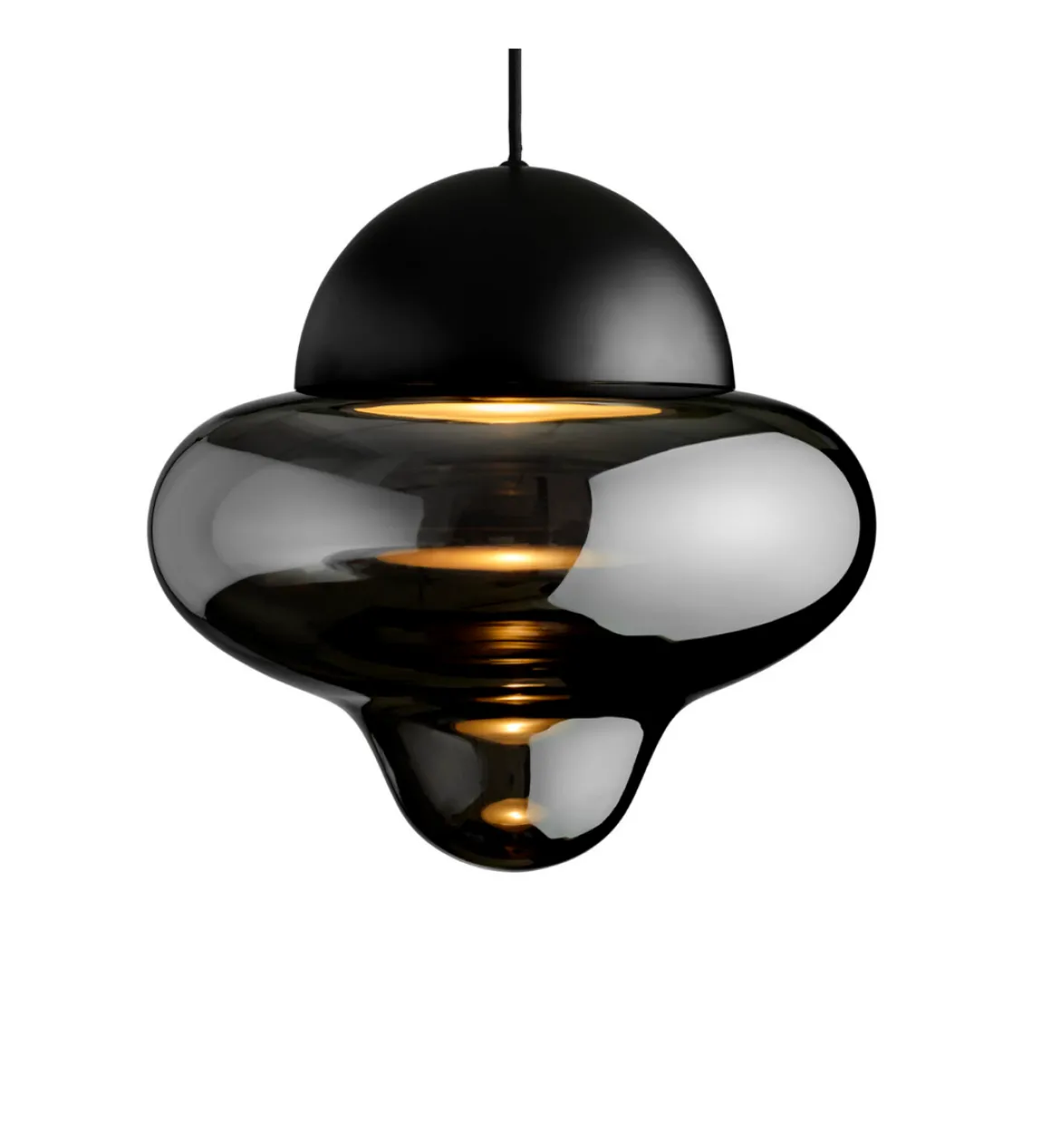 Nutty taklampe XL - Grå/Svart