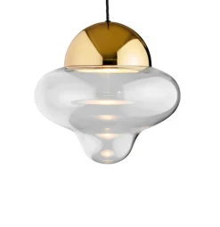 Nutty taklampe XL - Klar/Messing