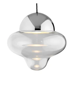 Nutty taklampe XL - Klar/Sølv