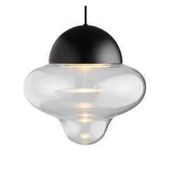 Nutty taklampe XL - Klar/Svart