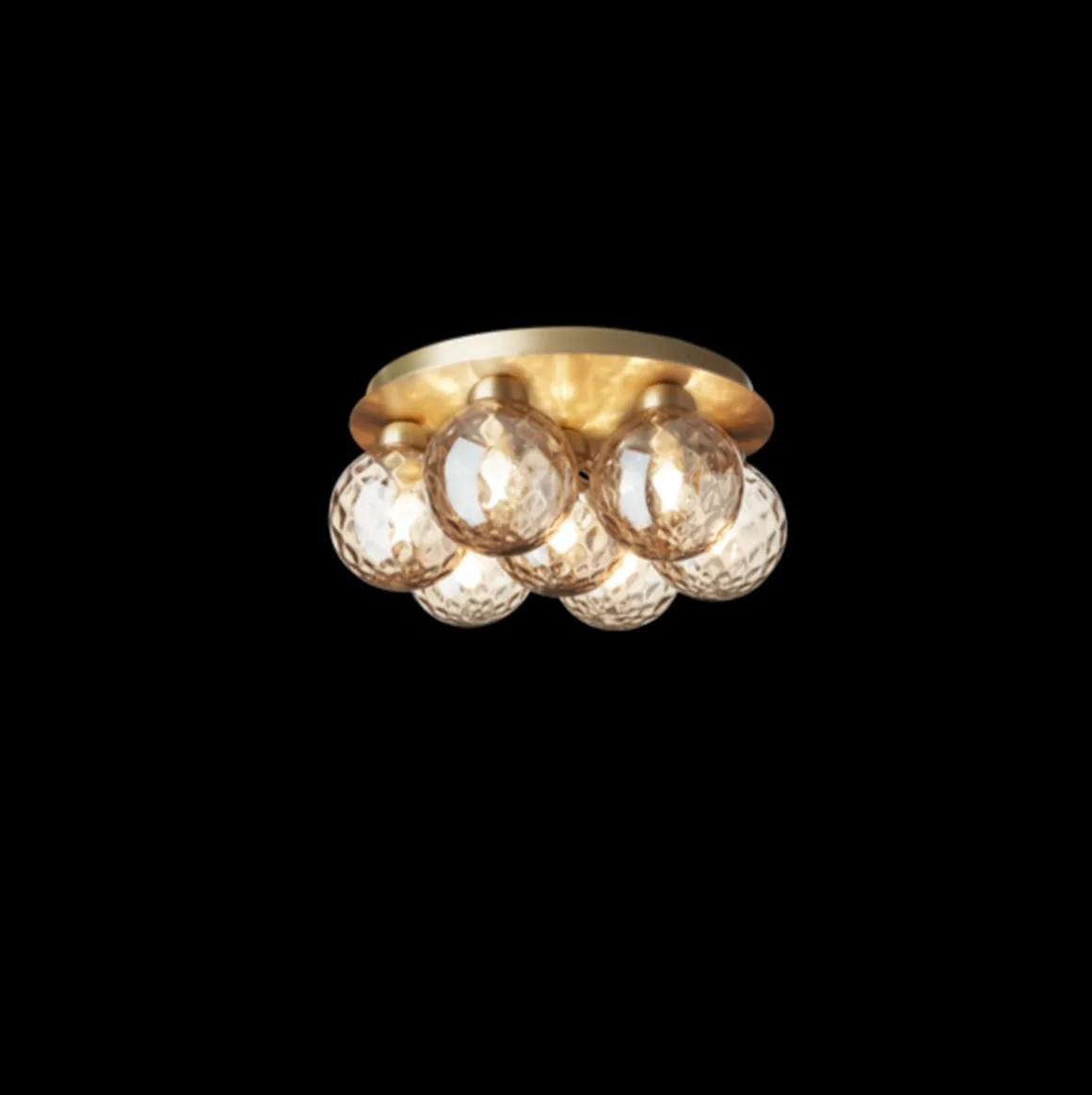 Nuura Apiales 7 plafond - børstet messing / optikk gull