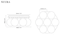 Nuura Apiales 7 plafond - børstet messing / optikk gull