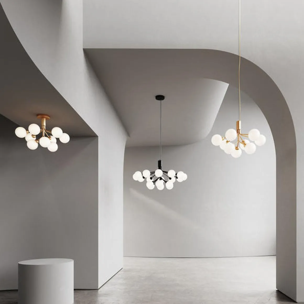 Nuura Apiales 18 satin svart/opal