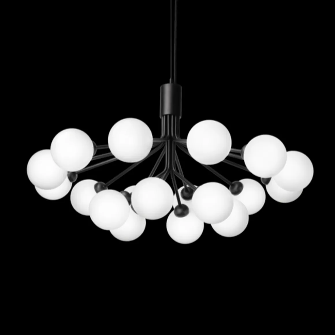 Nuura Apiales 18 satin svart/opal