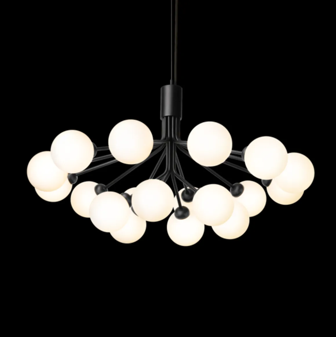 Nuura Apiales 18 satin svart/opal