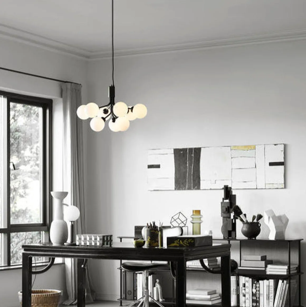 Nuura Apiales 9 satin svart/opal