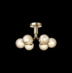 Nuura Apiales 6 taklampe børstet messing / optic gold glass