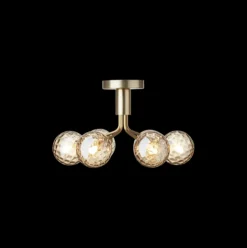 Nuura Apiales 6 taklampe børstet messing / optic gold glass