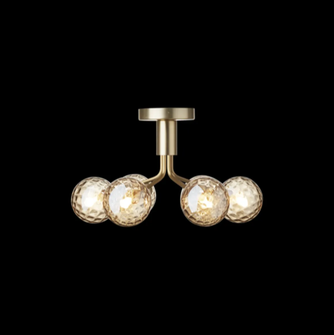 Nuura Apiales 6 taklampe børstet messing / optic gold glass