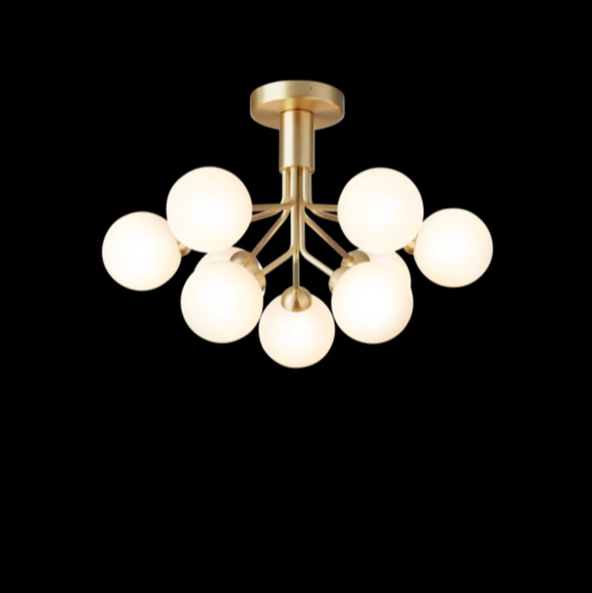 Nuura Apiales 9 taklampe messing/opal