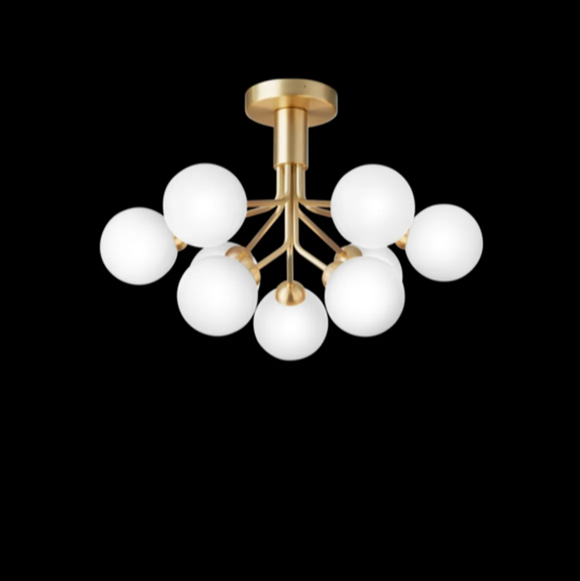 Nuura Apiales 9 taklampe messing/opal