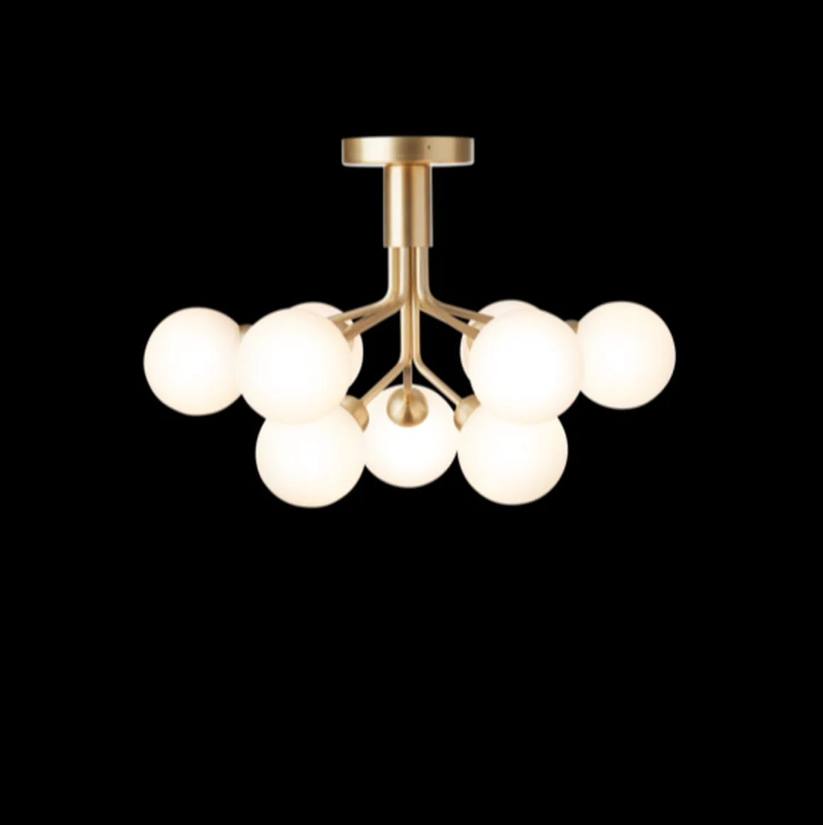 Nuura Apiales 9 taklampe messing/opal